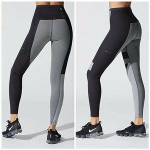 Nike Run Tech Pack Knit Gray Blk Running Tights M